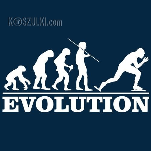 T-shirt ewolucja Łyżwy